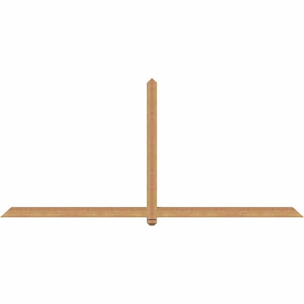 Ekena Millwork Eugene Smooth Timber Gable Bracket, Western Red Cedar, 108"W x 49"H x 3 1/2"D x 3 1/2"F, 11/12 Pitch GBW108X49X0404EUG00SWR - main